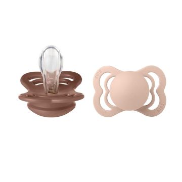 Bibs 2 pack SIlicone Size 2 Woodchuck/Blush Supreme 
