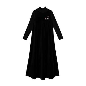 Bonjour Velour Brooch Jumper Maxi
