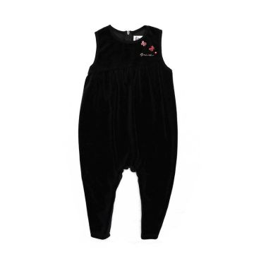 Bonjour Velour Brooch Romper