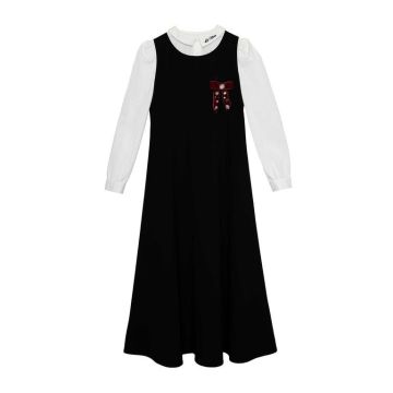 Bonjour Embellished Bow Jumper and Logo Shirt