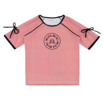Miss Mini Girls Pinstripe Swim Shirt