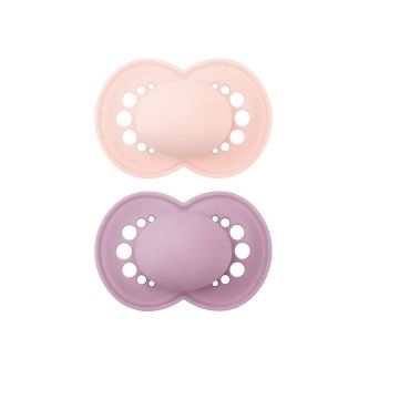 MAM Matte Original Unprinted Pacifier 6+ Months - Girls - 2pc