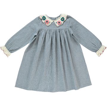 Beeb Organic Rhea Dress Blue Check