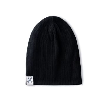 Jacqueline & Jac Black Ribbed Beanie