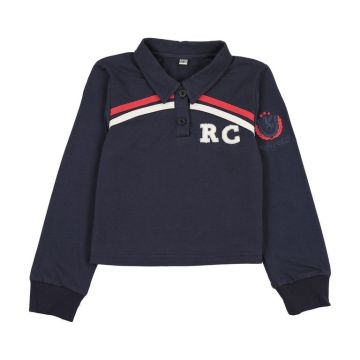 Bonjoy Riding Club Cropped Polo Navy