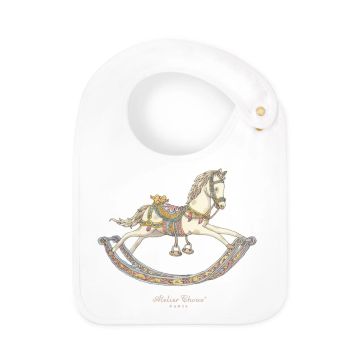 Atelier Choux Satin Bib In Rocking Horse
