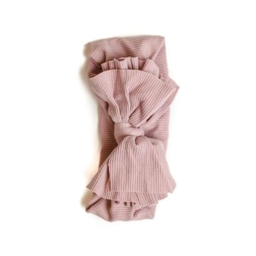 Nicsessories Butter Soft Baby Bow Headband Rose