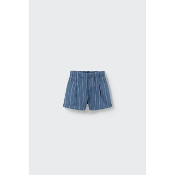 My Little Cozmo Striped denim baby bermuda shorts