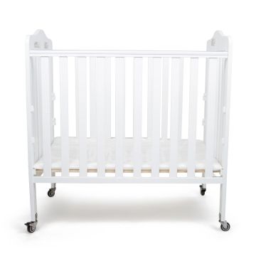 First Essentials Amber Curved Top Portable Mini Crib + Mattress