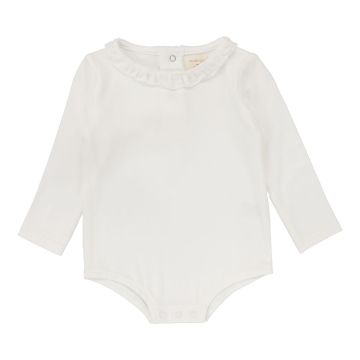 Lil Legs RUFFLE ONESIE Winter White