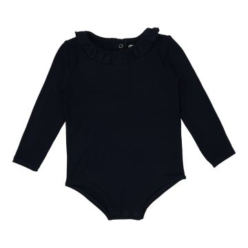 Lil Legs RUFFLE ONESIE Navy