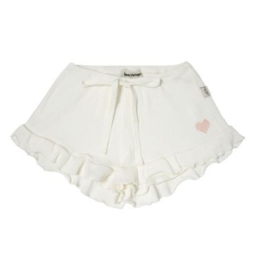 Tocoto Vintage RUFFLED RIBBON SHORTS White