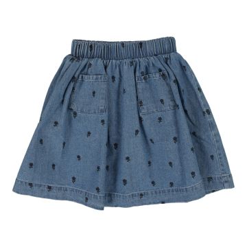 Lil Legs FLORAL SKIRT DENIM FLORAL PRINT