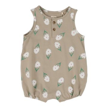 Lil Legs FLOWER ROMPER Taupe