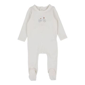 Lil Legs BIKE FOOTIE White