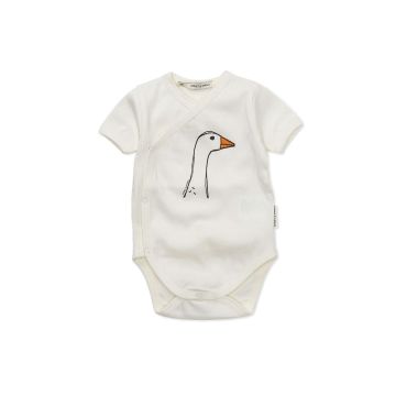 Sproet and Sprout RIB ROMPER GOOSE Off-white