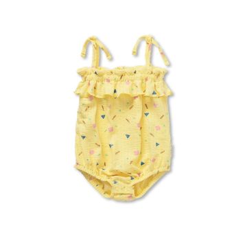 Sproet and Sprout ROMPER RUFFLE SPRINKLE PRINT Pastel Yellow
