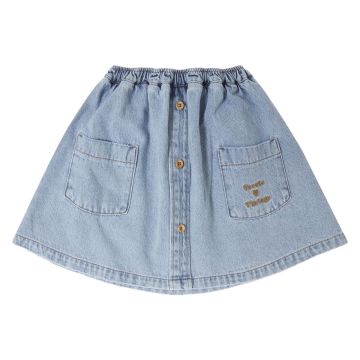 Tocoto Vintage BLUE DENIM SKIRT WITH POCKETS