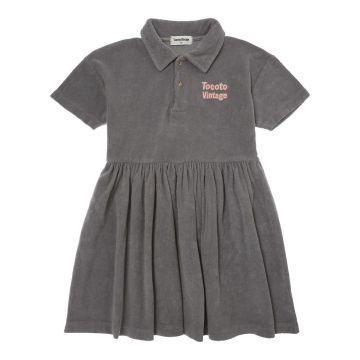 Tocoto Vintage SS PLAIN TERRY DRESS Dark Grey