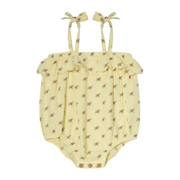 Tocoto Vintage FLOWER PRINTED STRAPS BODY Yellow