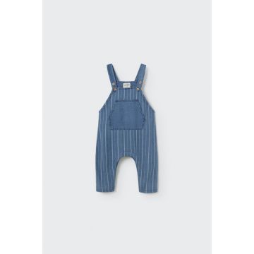 My Little Cozmo Striped denim baby overalls