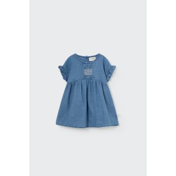 My Little Cozmo Twill denim baby dress