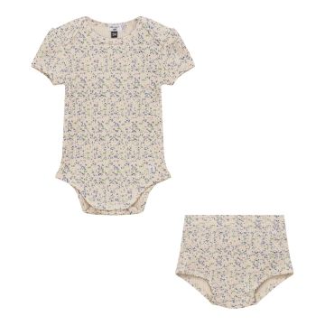 Little Fragile 2 pc Baby Boys Set Blue/Taupe