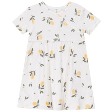 Little Fragile Girls Dress White/Yellow