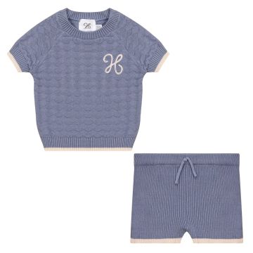 Hopscotch 2 pc Boys Set Blue Grey