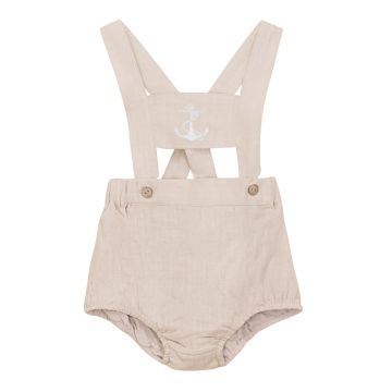 Charlotte & George Boys Overall Oatmeal