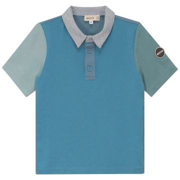 Mocha Boys Polo Dark Dusty Blue/Dusty Blue