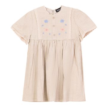 Space Grey Girls Dress Beige