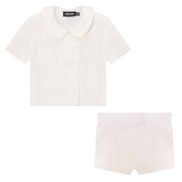 Space Grey 2 pc Boys Set Off White