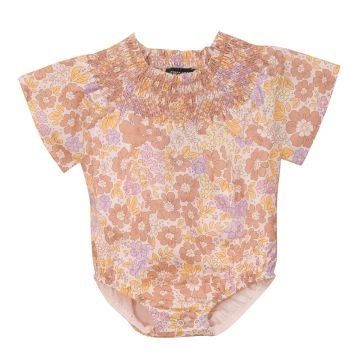 Space Grey Girls Overall Pink