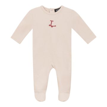 Space Grey Baby Romper Dark Almond