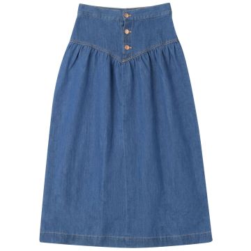 FYI Girls Denim Long Skirt With V Yoke