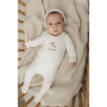 Fragile Baby Romper Set With Horse Print