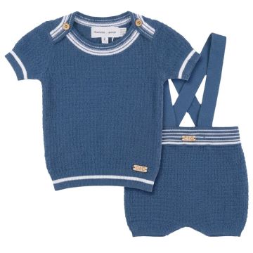 Charlotte & George Boys Structure Knit Overall Short Set