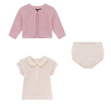Space Grey Girls 3 PCS Set Cream/Pink