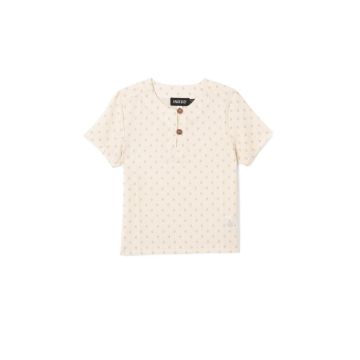 Space Grey Boys Printed Gauze Shirt Cream/Blue