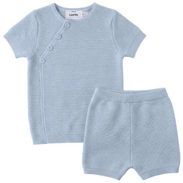 Jolie Capri Boys Wrap Cotton Knit 2 PC Blue