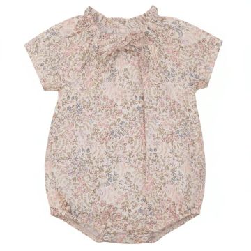 Jolie Capri Girls Cotton Floral Bubble