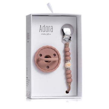 Adora mauve Heart Gift Sets (wooden heart)