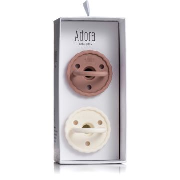 Adora 2pk paci mauve/vanilla