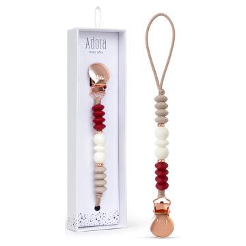 Adora Pacifier Clip Scarlet Trio