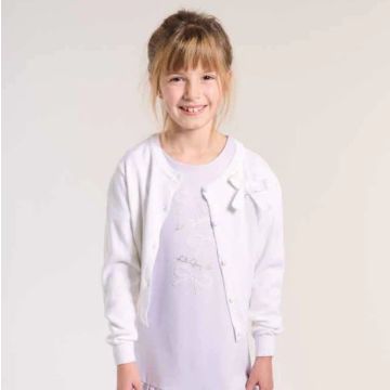 Lili Gaufrette GIRLS CARDIGAN W BOWS Snow white