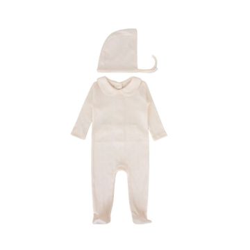 Mon Cheri Pointelle Collar Footie