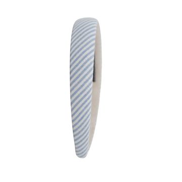 Bandeau Seersucker Classic Padded Headband Light Blue