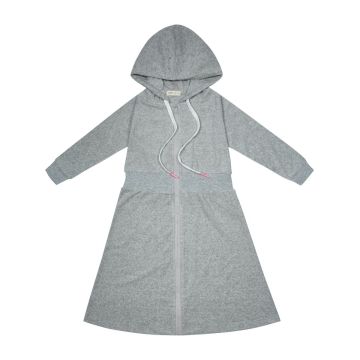Crew Swim Grey Waisted Maxi Terry Dress