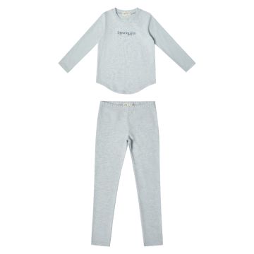 Crew Lounge Blue Heathered Set